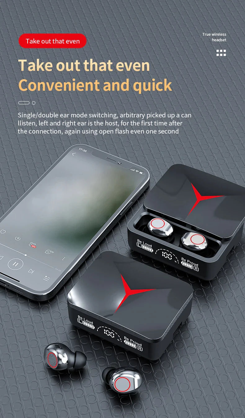 Original TWS M90 Wireless Headphones – Bluetooth Earbuds with Charging Case DragonRose 3C Store