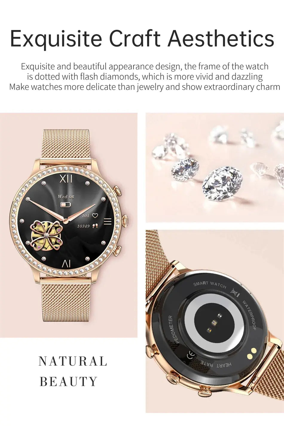 2025 Women’s Smartwatch | Bluetooth Call, PPG+ECG Health Tracker, Sport Mode Dropshipman