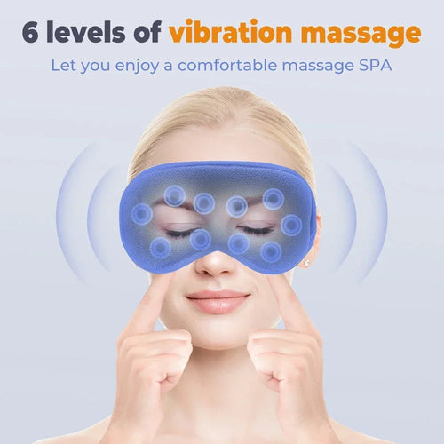 3D Electric Eye Mask – 6-Level Vibration & 3-Level Heated Steam Eye Massager Bright Starz Store