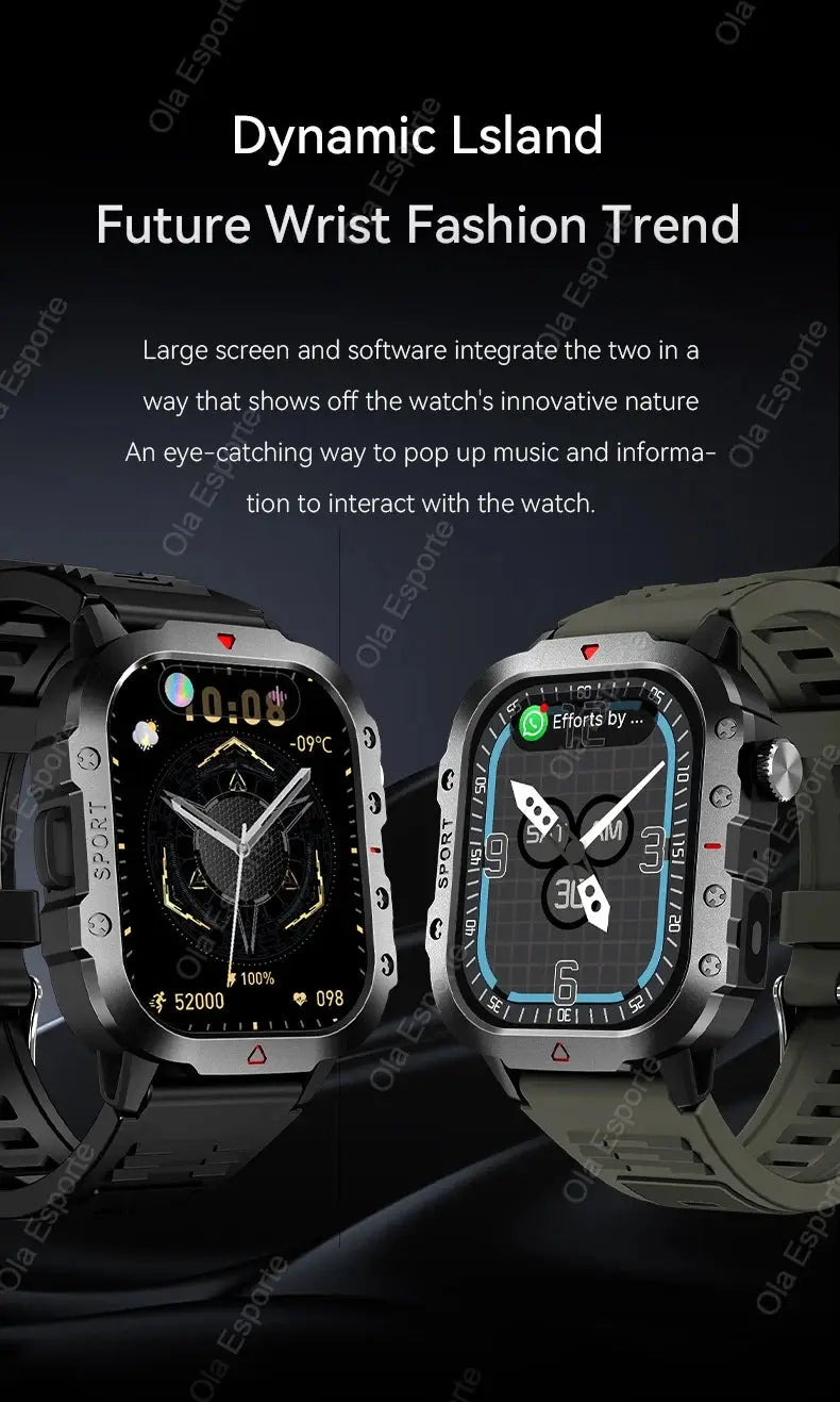 2025 Outdoor Sports Smartwatch | 2.01" HD Screen, Bluetooth Calling & LED Flashlight Dropshipman