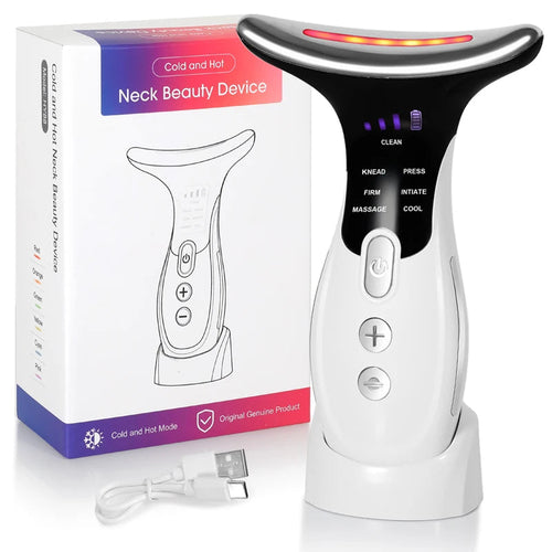 7 Colors LED Facial Massager – Anti-Wrinkle Neck & Face Beauty Device Bright Starz Store