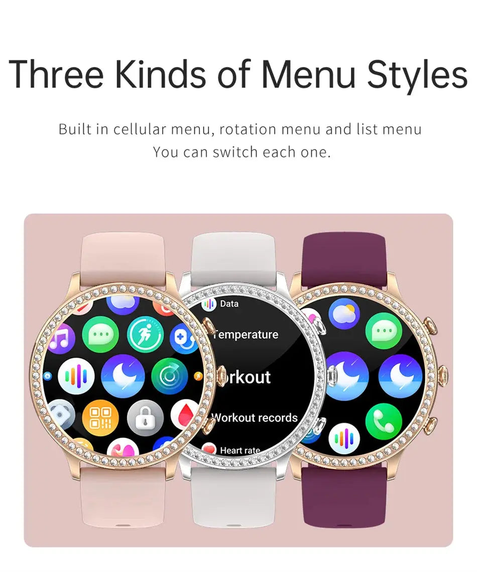 2025 Women’s Smartwatch | Bluetooth Call, PPG+ECG Health Tracker, Sport Mode Dropshipman