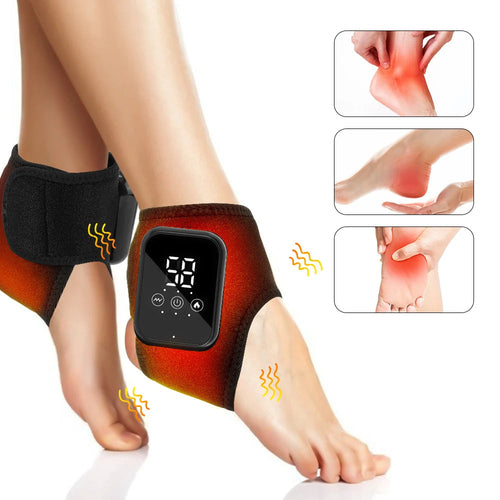 Foot Heat Massager – Hot Compress & Vibration Therapy with Ankle Protection Bright Starz Store