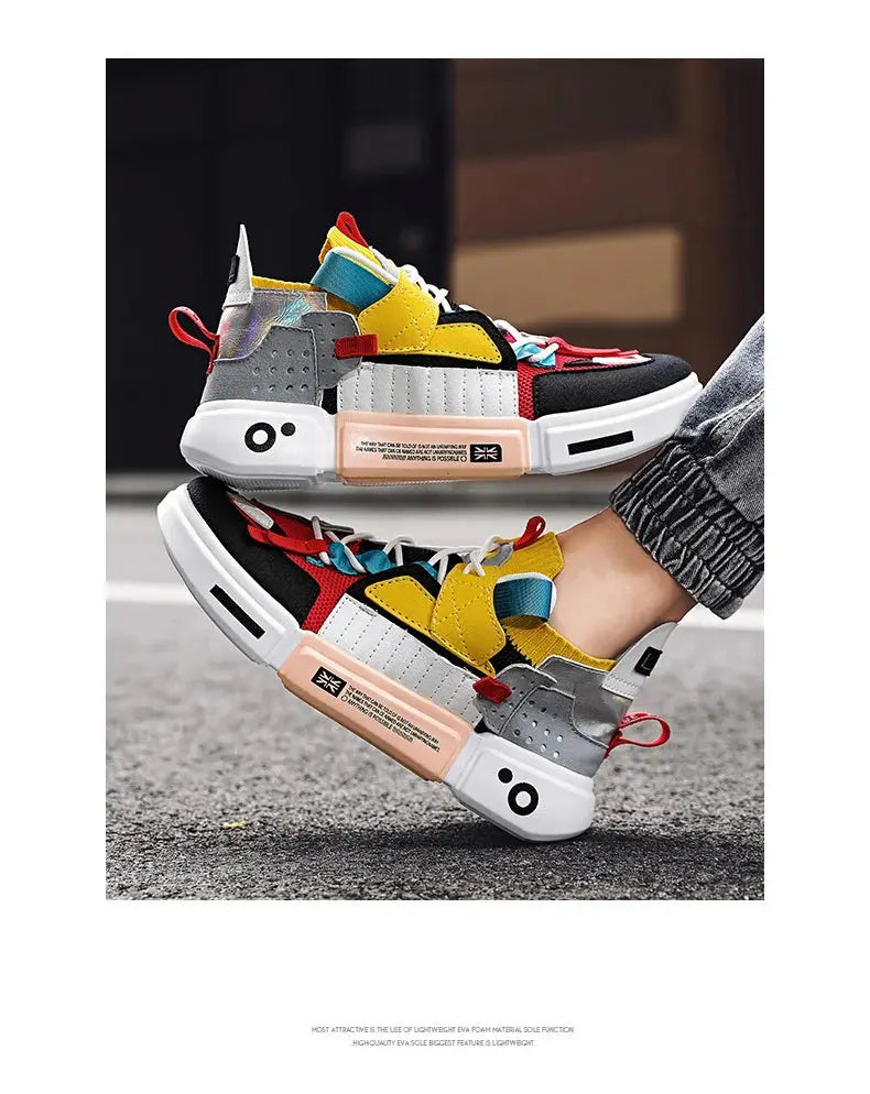 QZHSMY Men’s Summer Sneakers | Breathable Mixed Color Casual Shoes Big Size 46.
