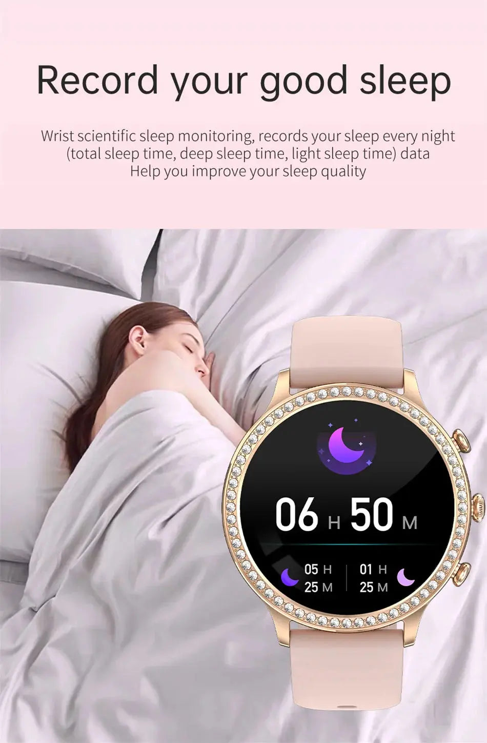 2025 Women’s Smartwatch | Bluetooth Call, PPG+ECG Health Tracker, Sport Mode Dropshipman