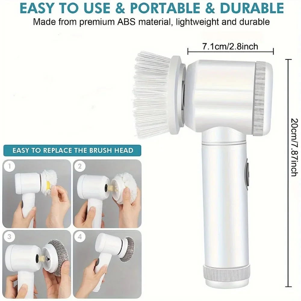 Rechargeable Electric Spin Scrubber – Cordless Cleaning Brush with Multiple Heads Shop1103941128 Store