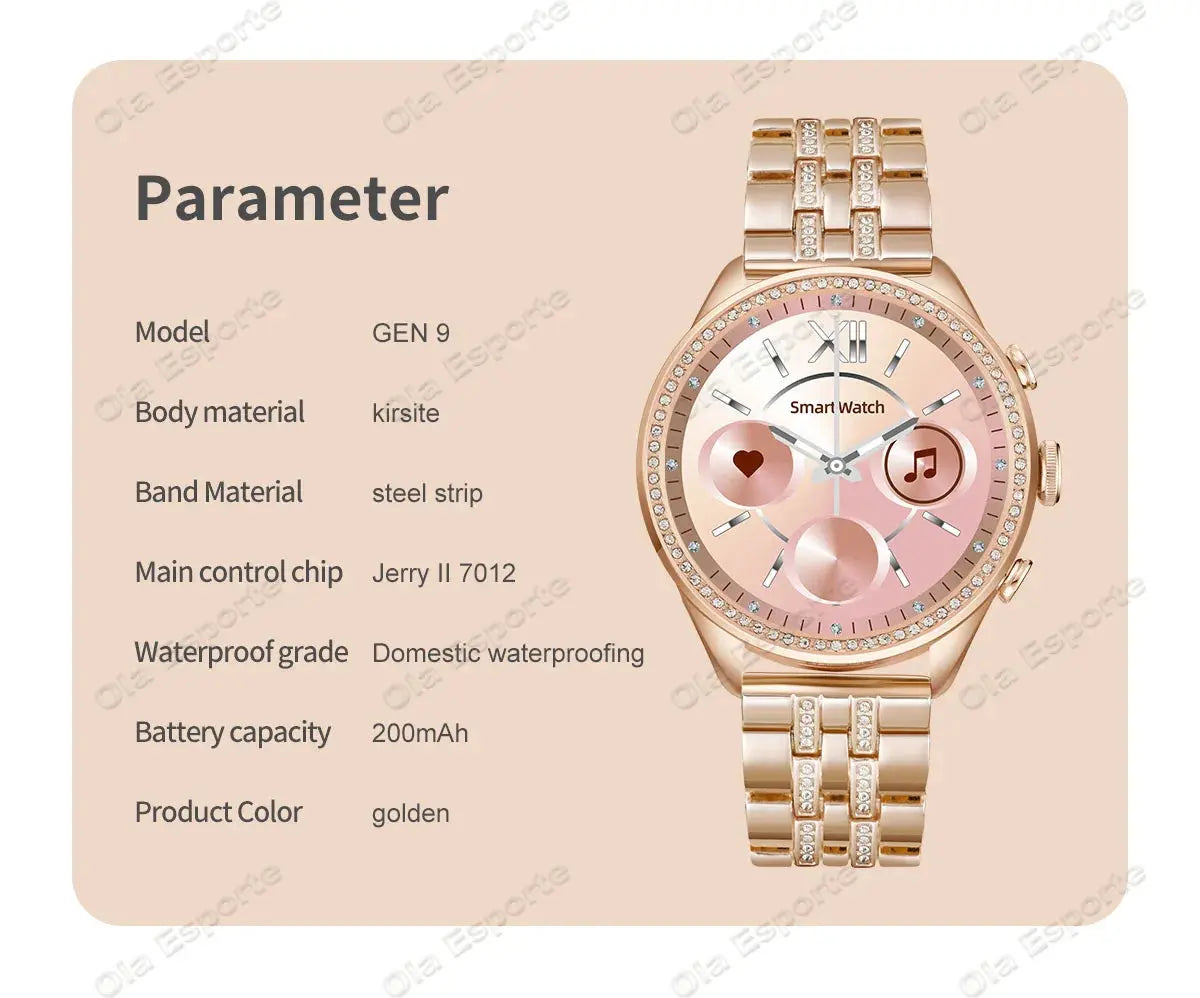 2025 Women’s Smartwatch | Bluetooth Call, PPG+ECG Health Tracker, Sport Mode Dropshipman