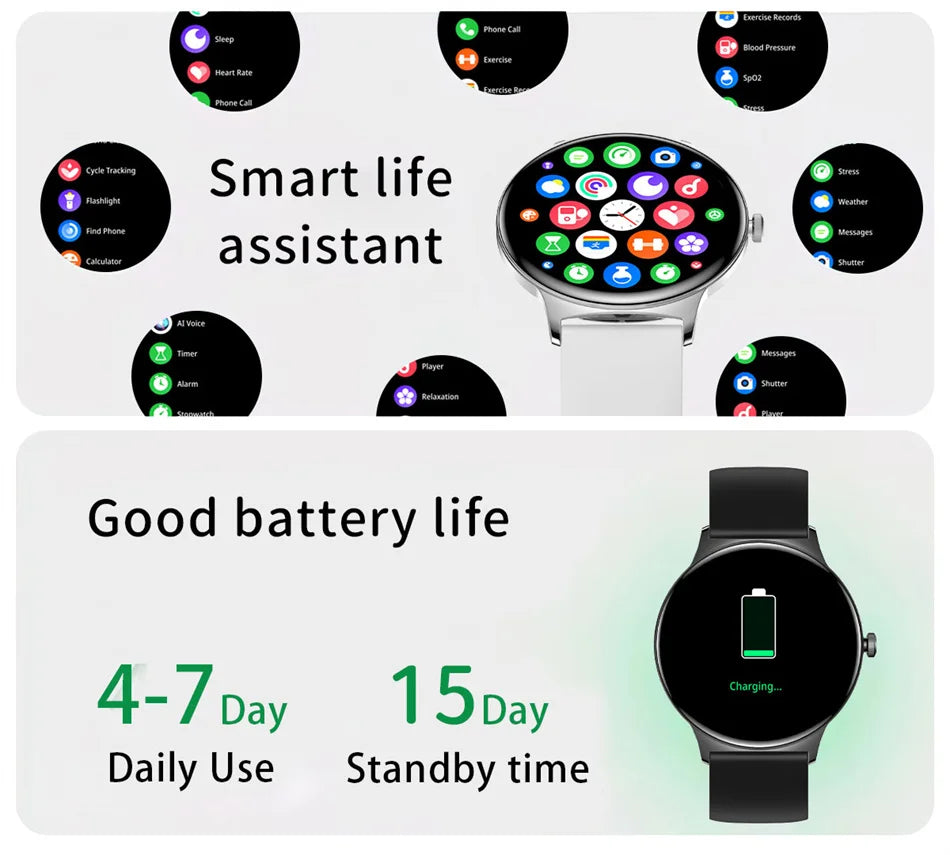 Glamora™ Women’s Ultra Thin Smartwatch – Elegant Fitness & Health Tracker Jooeniok Watch Store