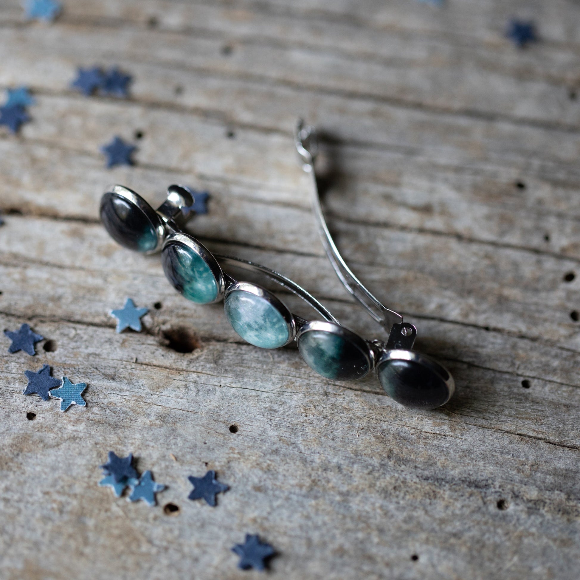 Moon Phase Hair Clip – Stylish Barrette for Women DC-Yugen Handmade