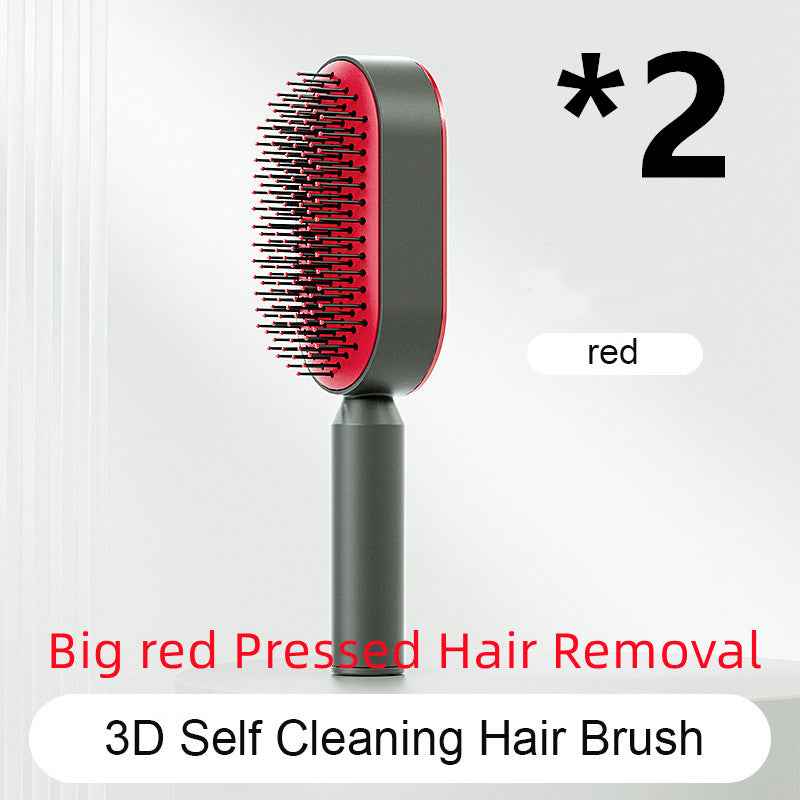 Self-Cleaning Anti-Static Hair Brush – One-Key Airbag Scalp Massager for Women