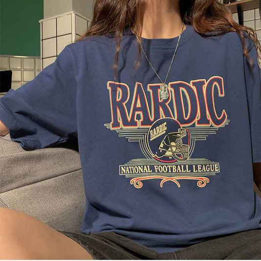 Women’s Vintage Oversized Short Sleeve Shirt – Summer Neck Print.