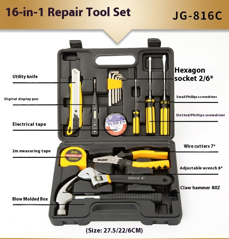 Household Repair Tool Kit | Complete Hardware Tools Set for Home DIY Repairs - Bright Starz Store