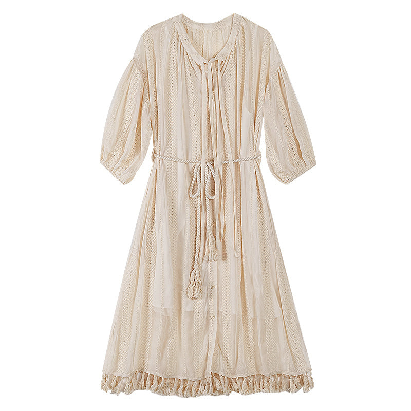 Boho Chic Heavy Two-Piece Dress – Elegant Maxi Skirt & Top Set for Women.