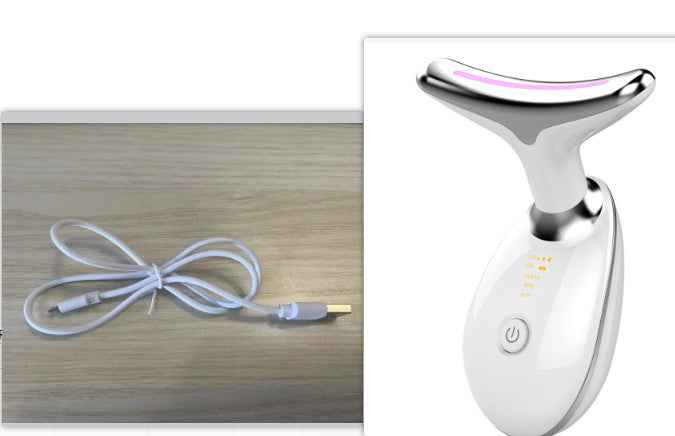 EMS Thermal Neck Lifting And Tighten Massager Electric Microcurrent Wrinkle Remover.
