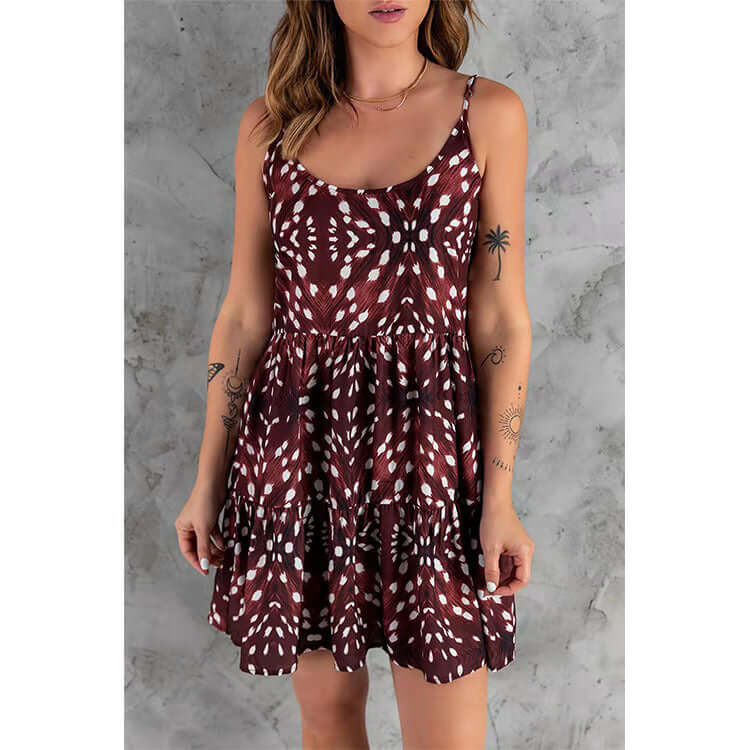 Printed Boho Commuter Sling Dress – Lightweight, Chic & Effortless Everyday Style.