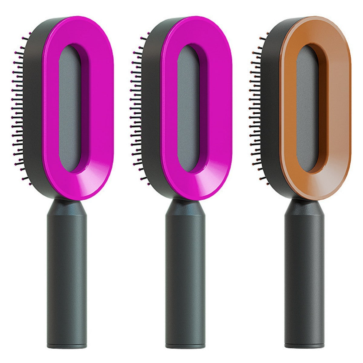 Self-Cleaning Anti-Static Hair Brush – One-Key Airbag Scalp Massager for Women cjdropshipping