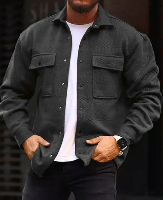 Men’s Coat – Polo Collar Top for Stylish Work & Casual Wear.