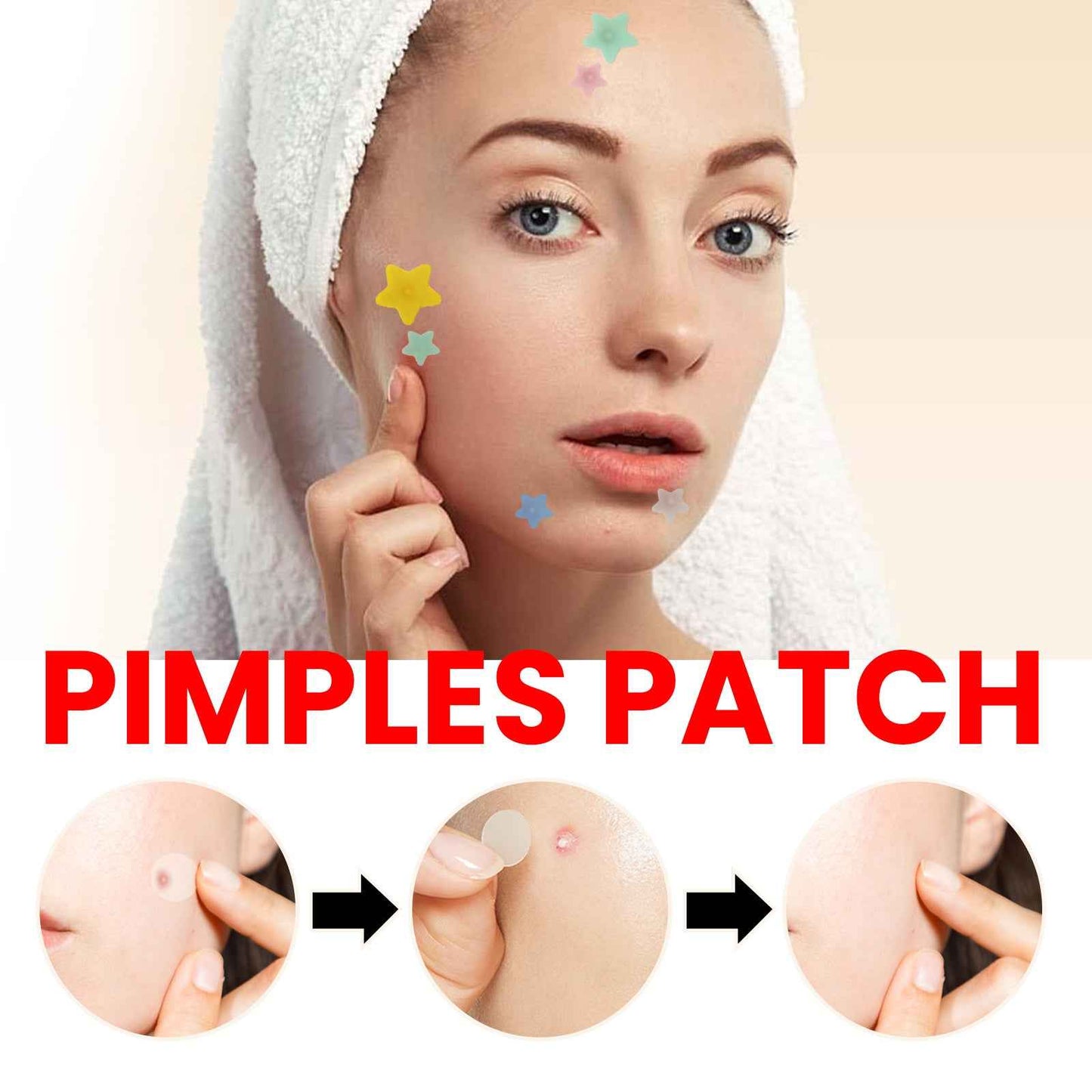 Pimple Patches,Pimple Patches For Face, Hydrocolloid Acne Patches, Cute Star Stickers Hydrocolloid Acne Pimple Patch For Covering Zits And Blemishes.