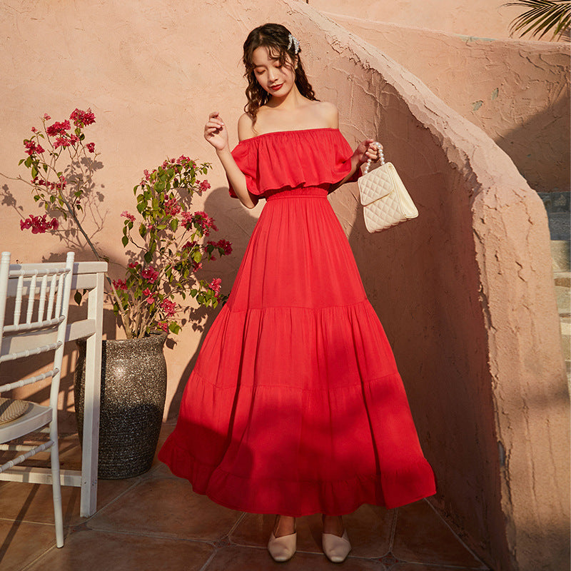 One-Shoulder Boho Beach Dress – Effortless, Flowy & Chic Summer Style.