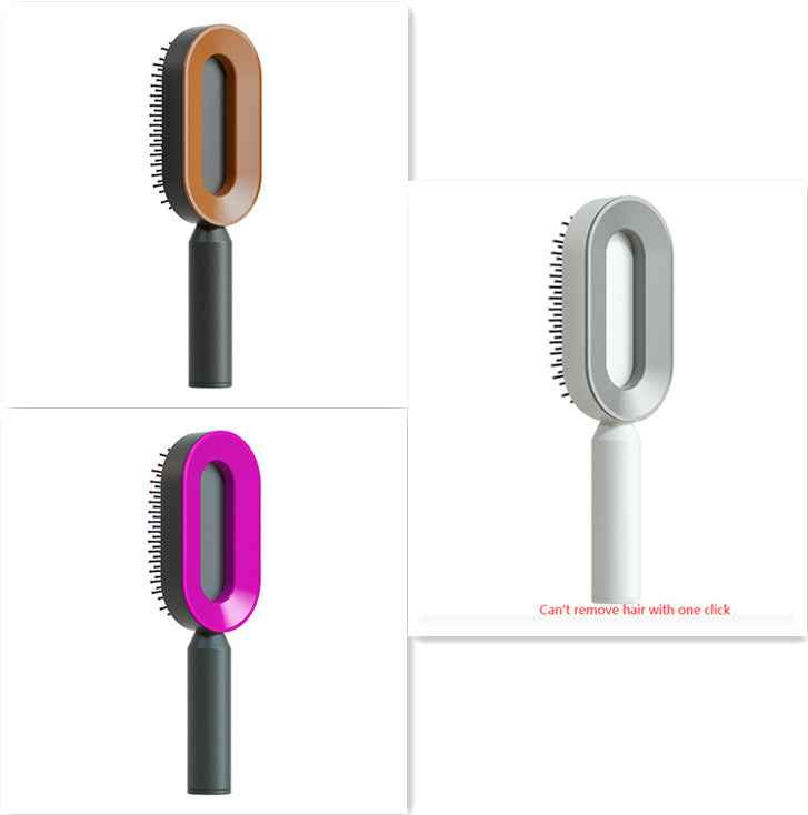 Self-Cleaning Anti-Static Hair Brush – One-Key Airbag Scalp Massager for Women