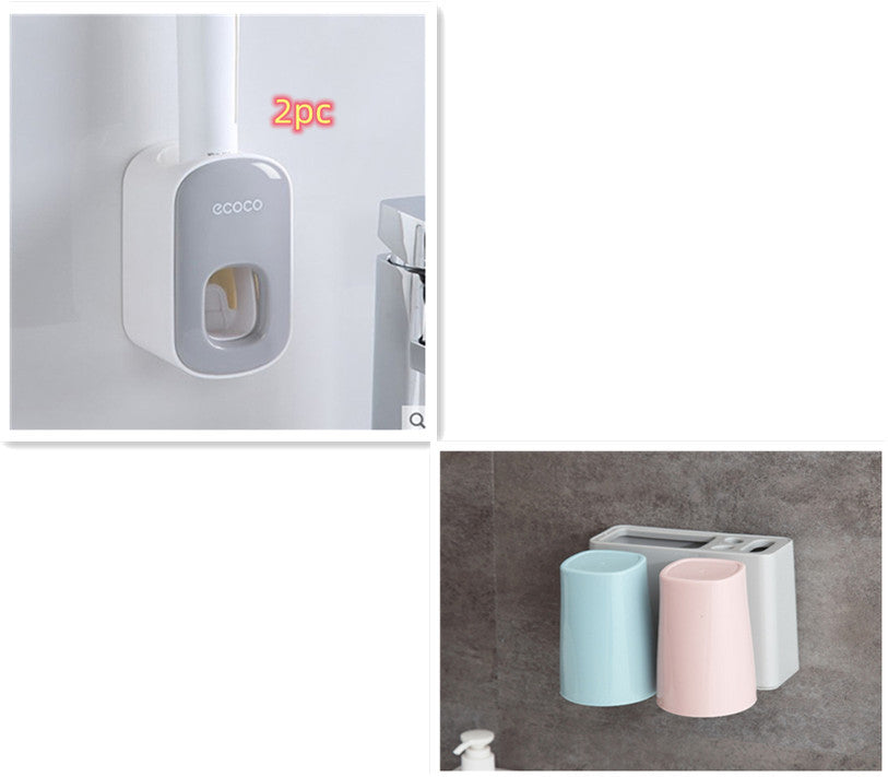Automatic Toothpaste Dispenser | Wall Mounted Bathroom Accessories Holder Set - Bright Starz Store
