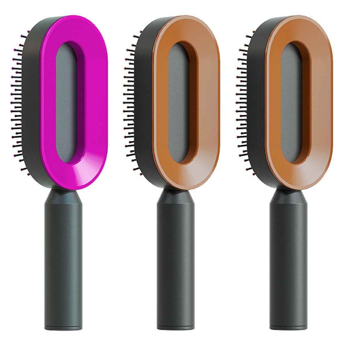 Self-Cleaning Anti-Static Hair Brush – One-Key Airbag Scalp Massager for Women