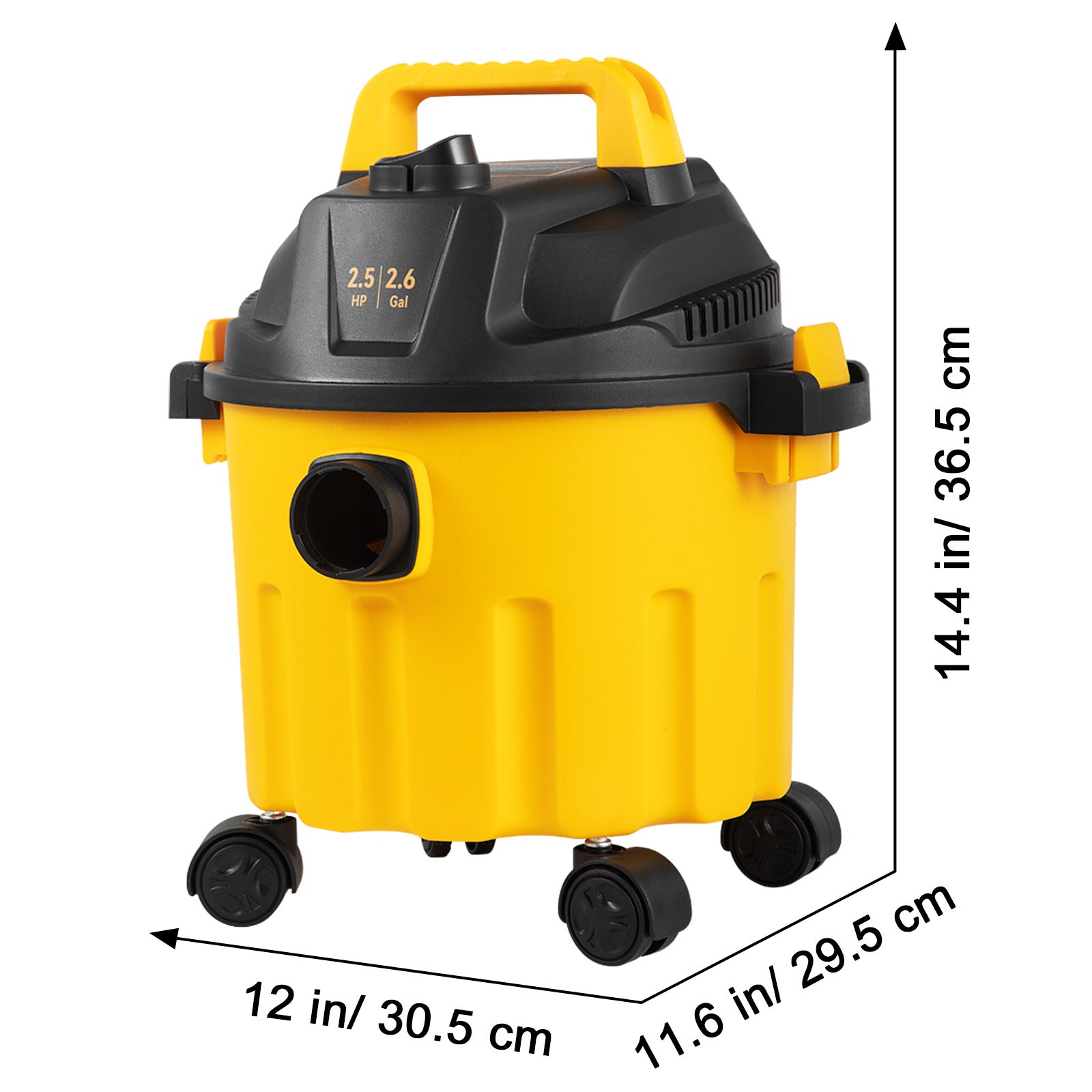 VEVOR Wet Dry Vac – 2.6 Gal 3-in-1 Portable Shop Vacuum with Blower & Attachments.