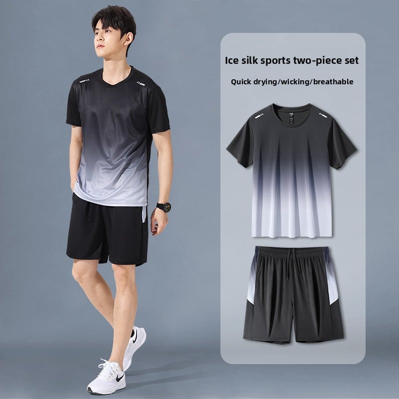 Men’s Summer Quick-Drying Sports Outfit Set cjdropshipping