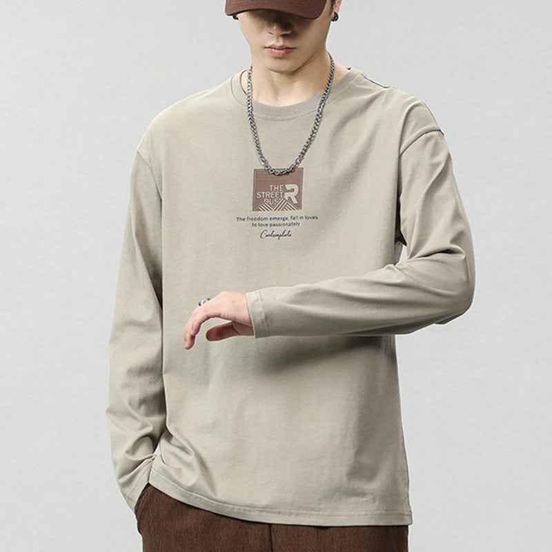 Trendy Printed Long Sleeve T-Shirt for Men & Women ? Casual Graphic Streetwear Tee.