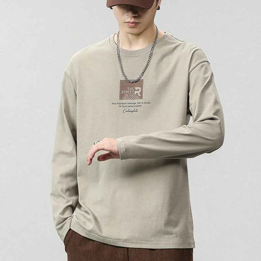 Trendy Printed Long Sleeve T-Shirt for Men & Women ? Casual Graphic Streetwear Tee.