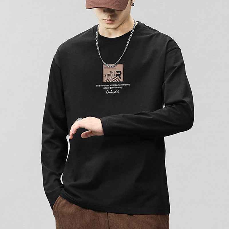 Trendy Printed Long Sleeve T-Shirt for Men & Women ? Casual Graphic Streetwear Tee.