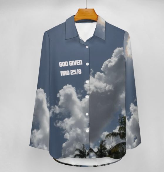Printed Long-sleeved irregular shirt AY008
