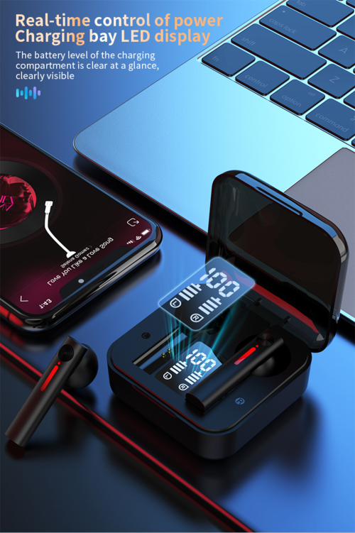 Bluetooth LED Wireless TWS Earphones with Microphone Bright Starz Store
