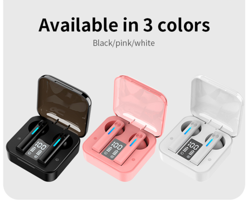 Bluetooth LED Wireless TWS Earphones with Microphone Bright Starz Store