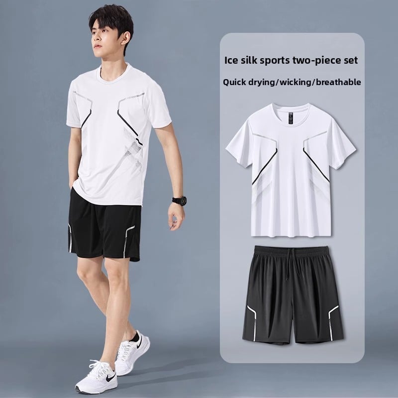 Men’s Summer Quick-Drying Sports Outfit Set.