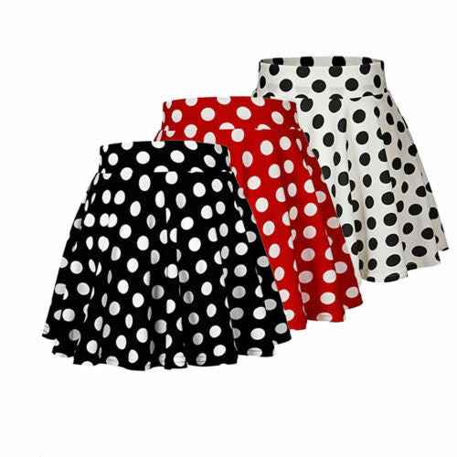 Women’s Summer Polka Dot Mini Skirt – Casual & Flirty High-Waist Skirt.