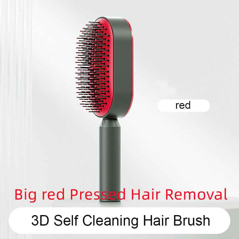 Self-Cleaning Anti-Static Hair Brush – One-Key Airbag Scalp Massager for Women.