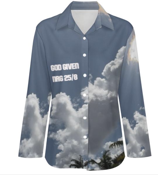 Printed Long-sleeved irregular shirt AY008