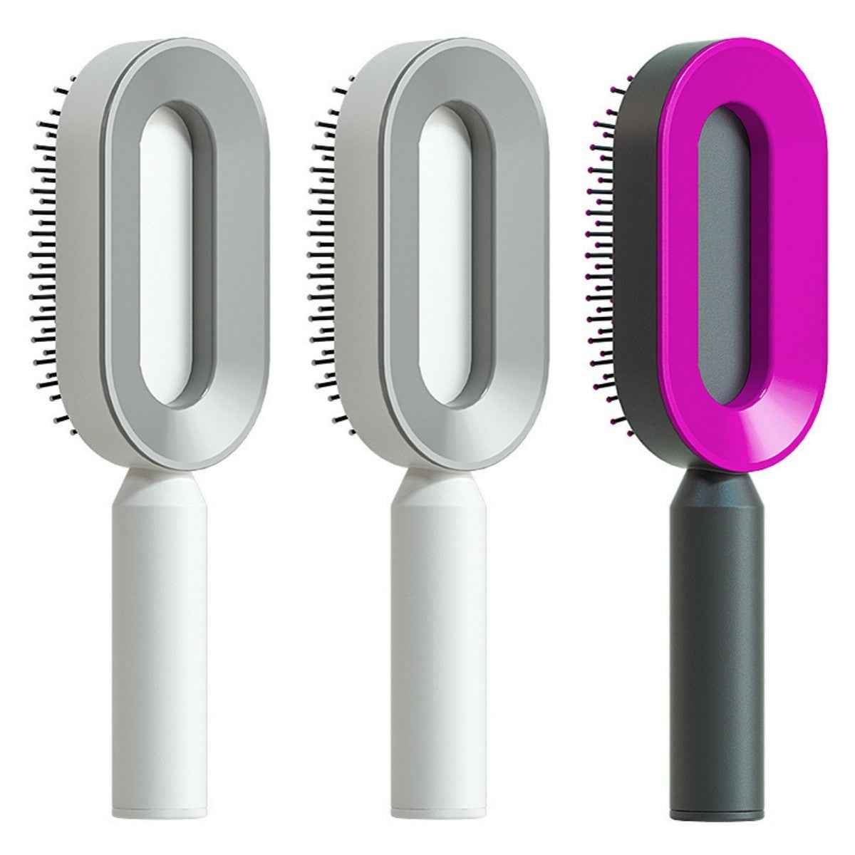 Self-Cleaning Anti-Static Hair Brush – One-Key Airbag Scalp Massager for Women