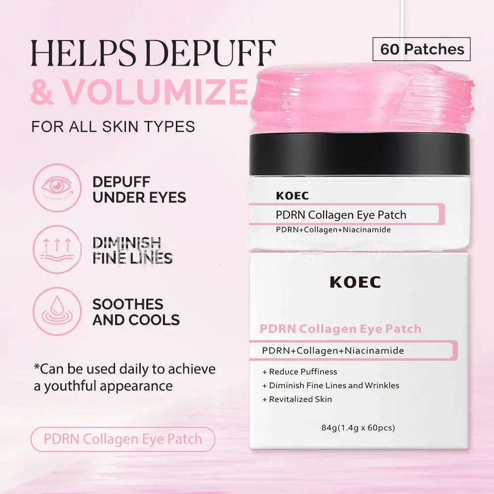 Collagen Niacinamide Eye Mask | 60pcs Moisturizing & Nourishing Under-Eye Patches - Bright Starz Store