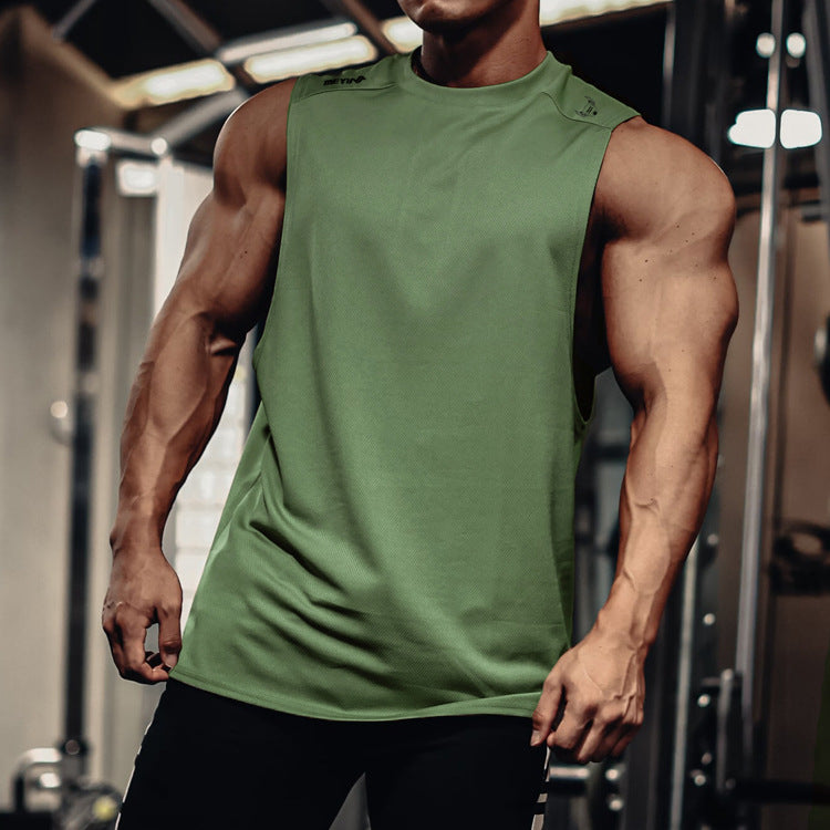 Men’s Quick-Dry Sleeveless Mesh Tank Top – Loose Fit Summer Sports Undershirt cjdropshipping