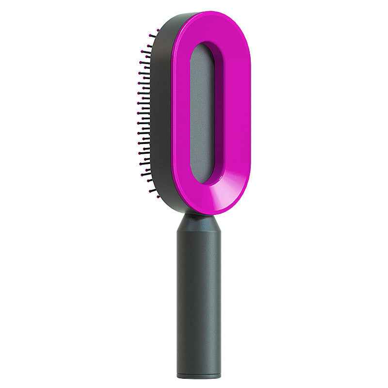 Self-Cleaning Anti-Static Hair Brush – One-Key Airbag Scalp Massager for Women.