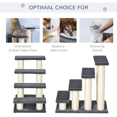 PawHut Cat Tree with Steps – Indoor Cat & Dog Stair Tower with Scratching Posts cjdropshipping