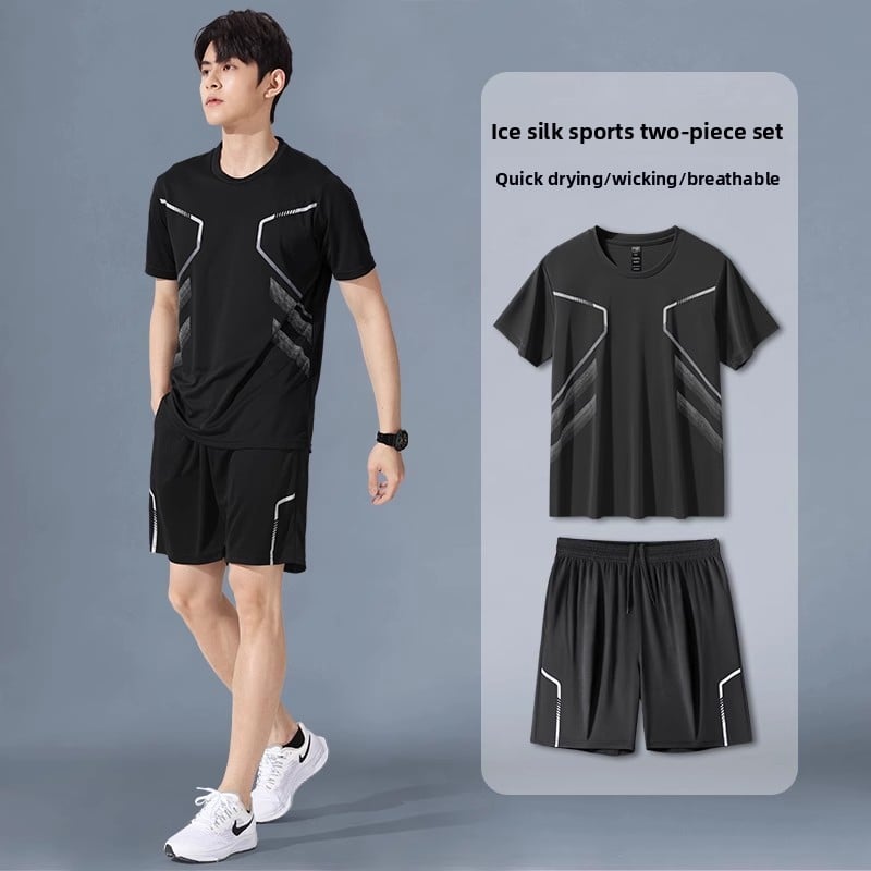 Men’s Summer Quick-Drying Sports Outfit Set.