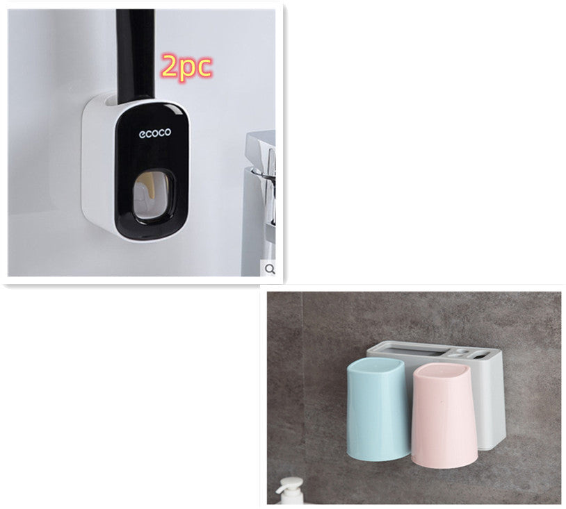 Automatic Toothpaste Dispenser | Wall Mounted Bathroom Accessories Holder Set - Bright Starz Store