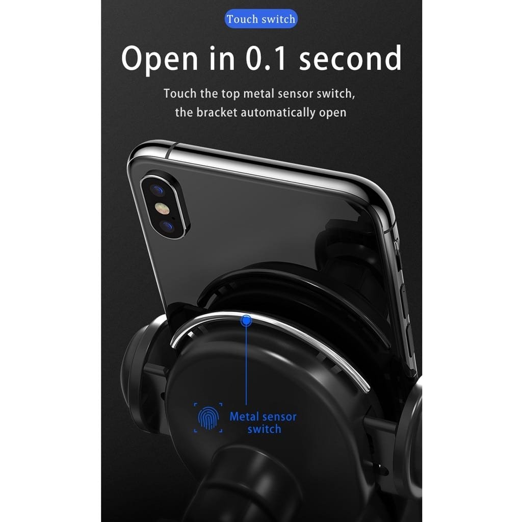 10W Wireless Car Charger – Triangle Mount, Auto-Clamping Fast Charging DC-THE CEO
