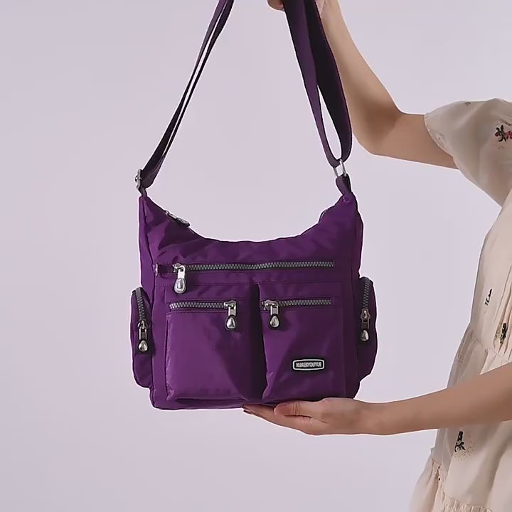 Women’s Waterproof Multi-Pocket Crossbody Bag – Stylish & Practical Shoulder Bag.