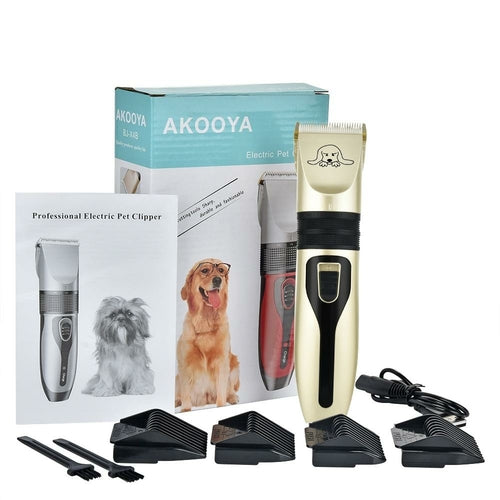 Professional Pet Hair Clipper Set – Low Noise, Rechargeable Dog & Cat Grooming Kit Bright Starz Store