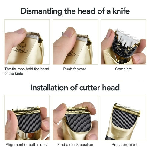 Professional Pet Hair Clipper Set – Low Noise, Rechargeable Dog & Cat Grooming Kit Bright Starz Store