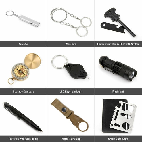 14-in-1 Outdoor Emergency Survival Kit – Camping & Safety Gear Bright Starz Store